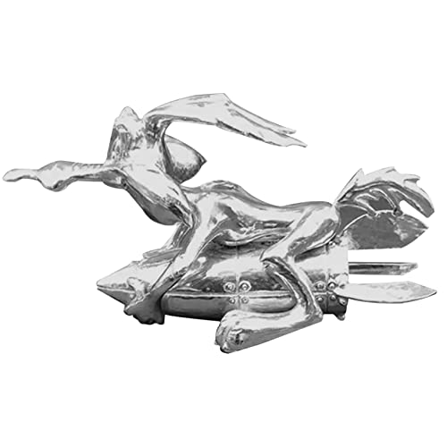 Kojote-Kühlerfigur, Wile E auf einer Rakete, Kühlerfigur, Cartoon-Oldtimer-Dekoration, wasserdicht, selbstklebend, Konvoi-Dekoration, Metall-Auto-Embleme für Fahrzeuge, LKW-Dekoration für alle Arten