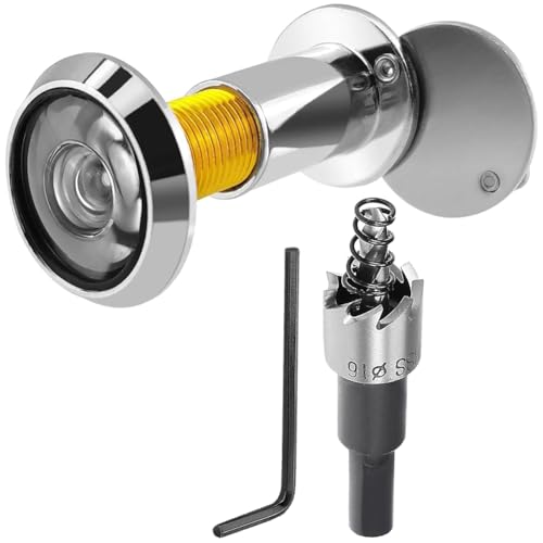 Türspion, Türspion mit Sichtschutz, 220° Weitwinkel Optische Glaslinsen, Einstellbare Länge Türspion, Bohren mit Tür Spion Ø 16mm, Türspion für Zuhause, Büro für 40-60mm Dicke Türen