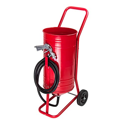 Dema Sandstrahlgerät 30L Sandstrahler Kabine Mobil, 4,3-7,5 Bar, 400-700 L/min, Effizienter Sandstrahler für Metall, Holz und Rostentfernung