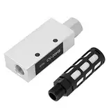 Vakuum Ejektor, Vacuum Generator Valve, kompakter Ejektor aus Aluminiumlegierung mit Schalldämpfer, Pneumatischer Saugnapf, 1/4" Pneumatikverbinder Ventil-Zubehör fur DIY Pneumatisches Mechanisches