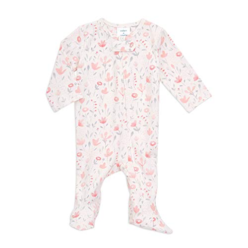 aden + anais comfort knit Strampler, Baby-Body mit langen Ärmeln für Neugeborene und Kleinkinder, Baumwollreicher Baby-Einteiler für Jungen und Mädchen, 6-9 Monate, perennial