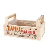 Herz & Heim® Erzieher-Geschenk für Kindergarten oder Grundschule - Pflanzkiste mit Aufdruck Ihr/Mir (Ihr/Uns)