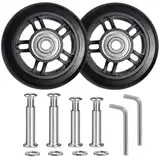 Tobeso-Nuoze 2 Stück Kofferrollen Ersatzrollen 70x22mm Kofferrollen Ersatzteile Abriebfest Gummi Gepäckrollen Ersatzräder für Koffer L70