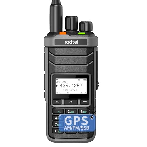 Radtel RT-860G GPS Version Multi Band Ham Radio HF UHF VHF Dual Band mit AM USB LSB CW CB LW MW SW SSB Empfang, 1024 Kanäle, 2000mAh Akku, Typ-C-Ladung