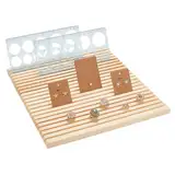 PH PandaHall 22 Slot Quilters Linealhalter 13.7 x 11.8 Zoll Großes Linealgestell Aus Holz Quiltlinealständer Vorlagen Organizer Für Näh Und Schneidetische