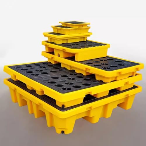 Modulare Plattformpalette zur Auffangung von Leckagen for Industrielager und Fabriken, 17 Größenoptionen – Polyethylen, strapazierfähig, auslaufsicher, rutschfest, stapelbares Design(130 * 68 * 30cm)