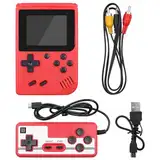 Tiardey Handheld-Spielekonsole, tragbare Retro-Konsole mit 400 klassischen Spielen, 3-Zoll-Farbbildschirm, Unterstützung für Zwei-Spieler-Spiele (rot)