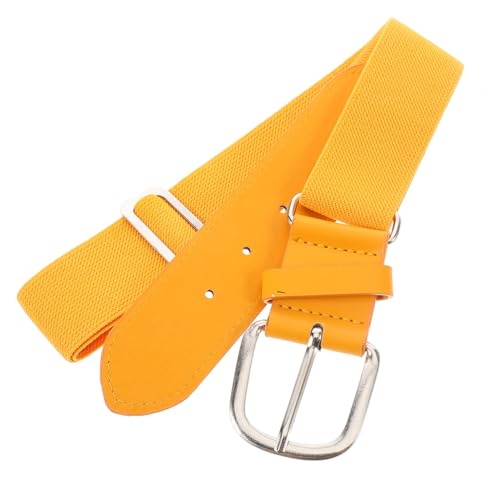Abaodam Baseballgürtel Gelber Softballgürtel Uniformgürtel Für Jungen Männergürtel Softballgürtel Für Mädchen, Jugend Baseball-gürtel Für Jungen Cowboy-gürtel Für Orange Kunstleder