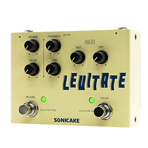 SONICAKE Delay und Reverb 2 in 1 Gitarren Effektpedal Digital Levitate