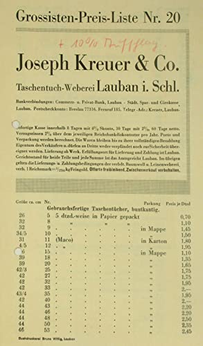 Grossisten-Preis-Liste Nr. 20