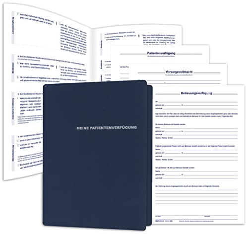 RNKVERLAG 28962 - Patientenverfügung in einer hochwertigen Mappe 225 x 310 mm für 1 Person, 1 Stück
