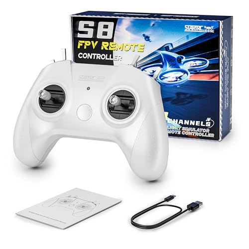 STARTRC S8 RC Flight Simulator Fernbedienung- 8 Kanäle FPV Drone Games Controller Unterstützung Populäres System&Plattform- Ideal für Anfänger Piloten Berufsausbildung Erfahrung(Modus 2)