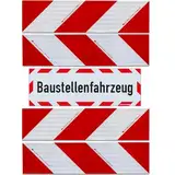 UvV Set 4 Stück 3M-Folien magnetische Kfz-Warnmarkierung Typ 3410 Anwendungspaket Plus 45x15 cm Magnet Schild reflektierend (Baustellenfahrzeug)