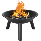 Feuerstelle für den Außenbereich, schwarzer Grill aus Metall für den Garten, Terrassendekoration, Feuerstelle, Herd, tragbar, gebraucht