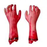 Abgehackter Arm Halloween Dekoration, 2 stk Abgehackte Hand in Lebensgröße, Halloween körperteile Simulation realistische, Halloween abgetrennten körper furchterregende blutig, für Dekoration spukhaus