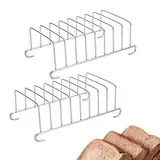 Hazrcvr Toastständer Edelstahl 2 Stücke Toast Rack Brothalter Brotregal Toast Aufbewahrungsregal Toast Servieren Brotregal Toasthalter 304 Edelstahl Serviettenständer für Toast