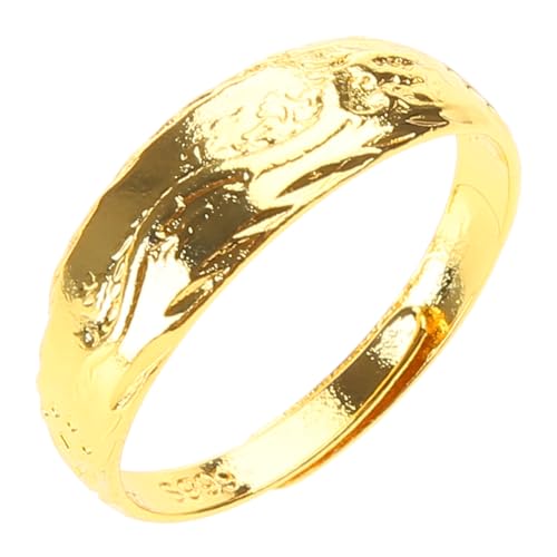 XuQiZZpp Verstellbare Ringe Drachen-Accessoire, modischer Finger-Schmuck, Legierung, einzigartig für Hochzeiten, 5*4*1cm, Metall