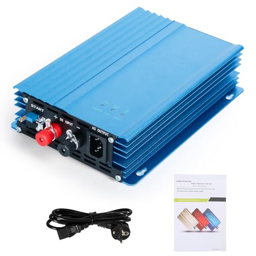 Ailao Grid Tie Inverter 500W MPPT Wechselrichter Netzeinspeisung Reiner Sinus AC 230V Ausgang Einspeisewechselrichter für Solarpanelen 12V Battery Discharge 30W-250W Regelbare Ausgangsleistung.