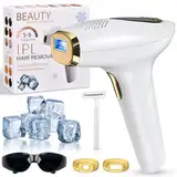 NIKYJM IPL Geräte Haarentfernung Laser mit Kühlfunktion, 3 Erweiterte Funktionen HR/SC/RA, 9 Energiestufen, 999,999 Lichtimpulse Laser Haarentfernung für Damen, Herren, Gesicht, Bikini, Ganzkörper