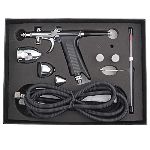 Airbrush Kit, Mehrzweck Schwerkraft Airbrushpistole System Set 0,3 mm 0,5 mm 0,8 mm Nossles Cups Set Kit