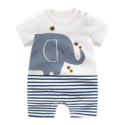 ALLAIBB Baby-Jungen Spieler, Babykleidung aus Bio-Baumwolle Baby Strampler Jungen Mädchen als Polo-Shirt Kurze Hose oder Sommer-Strampler