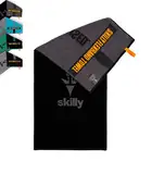 skilly FBT120 Fitness Handtuch I 120x50cm I Designed in Deutschland hergestellt in Portugal I Funktionshandtuch mit Antirutsch- Funktion I aus saugstarker Öko-Tex zertifizierter Baumwolle