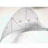 330 x 140 mm Hülsenmusterherstellung, Prototyp-Lineal, Kunststoff, Nähwerkzeug, Hülse, Kurvenlineal, hilft beim Zeichnen von Ärmelmustern