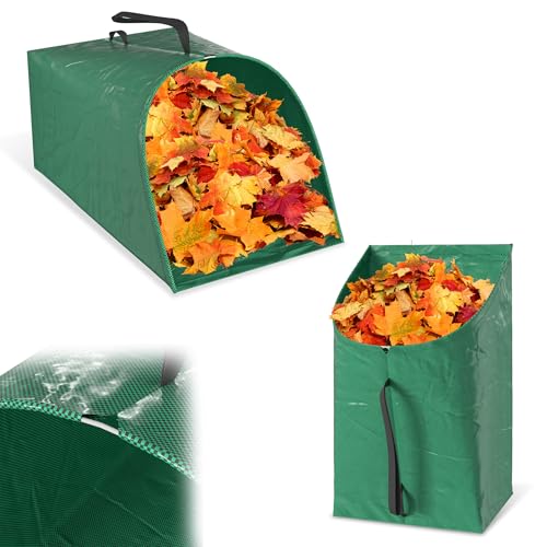 YRHome 200L Faltbare Laubschaufel KehrblechTyp Gartenabfallbeutel Gartensäcke Gartenabfallsack Wiederverwendbare Mit Griff, Rutschfestes Langlebig Leicht für Laub & Gartenabfälle