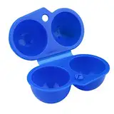 VGEBY1 Eierbox, Tragbare Faltbare Eierträger Eier Aufbewahrungsbox Eierbehälter Für Outdoor Grill Camping Picknick BBQ Wandern Schule (2 Fach)(Blau) Eierbox 2 Eier