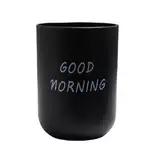 TRgqify-KM 2 stücke einfache Stil Waschen Tasse Bad Becher Bad Kunststoff Gute Morgen Zahnbürste Halter Lagerung Tasse Reise Tragbare (Color : Black)