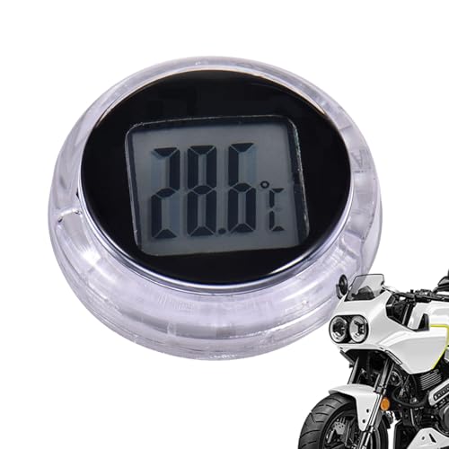 Motorrad Thermometer Motorrad, 2 In 1 Auto Thermometer IP64 Wasserdichte Motorrad Aufklebbare 28mm Temperaturmessgerät Temperatur Luftfeuchtigkeitsmesser