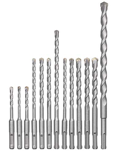 kwb SDS-Plus Hammer-Bohrer-Set, 12-teiliges Stein- u. Beton-Bohrer Satz im Kunstoff-Koffer