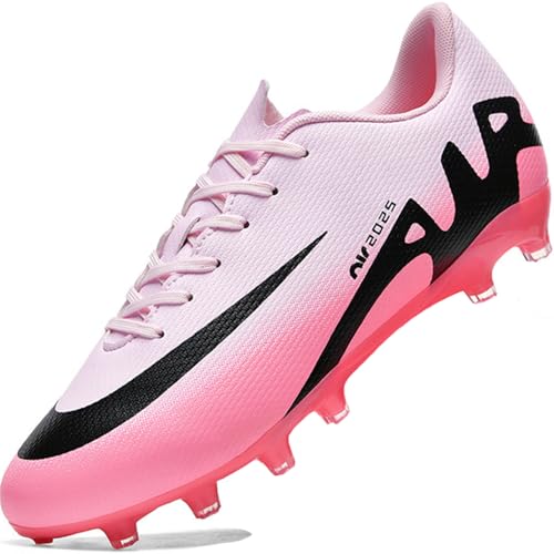 GOGOUP Damen Fußballschuhe Professionelle Fussballschuhe Jugendliche Herren Outdoor Athletics Fußball Stiefel AG Wettkampf Trainingsschuhe Unisex Rosa 39 EU