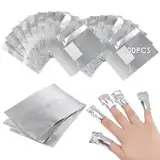 100 Stück Nail Polish Wraps Remover, Aluminiumfolie Nail Polish Remover Pads, Einfachen Entfernen Von Nagellack, Hilfsmittel Zum Einfachen Nagellackentferner