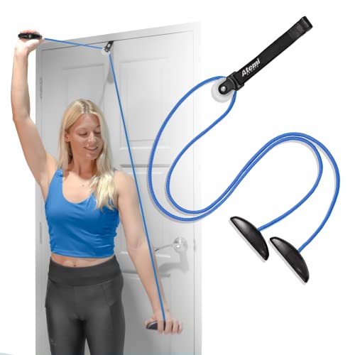 Atemi Sports Schulter Physiotherapie Seilzug | Fitness Gymnastik Seil mit Handgriffe und Befestigung | Shoulder Pulley für Training, Rehabilitation, Reha, Schulterbeweglichkeit, MSD