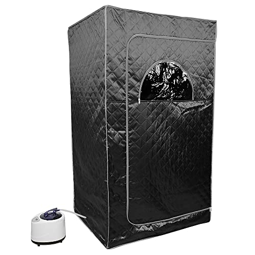 Sauna, Dampfsauna, Tragbare Sauna mit Fernbedienung, Portable Sauna Raum Kann Müdigkeit Lindern, Gewichtsverlust (B-schwarz)