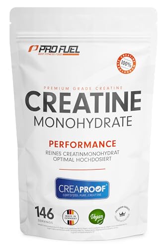 CREAPROOF® Creatin Monohydrat 500g - Kreatin-Monohydrat mit höchster Reinheit, durch unabhängige Laboranalysen bestätigt - Creatine frei von Schwermetallen oder Schadstoffen - Premium Kreatin Pulver