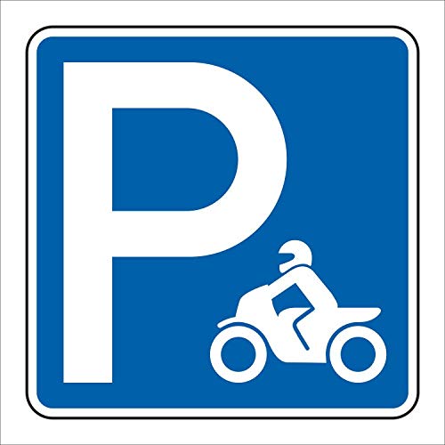 WERBEPUNKT. Schild Parkplatz Motorräder Motorrad Hinweisschild Parkplatzschild 200 x 200 mm