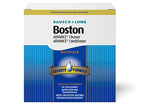 Bausch + Lomb Boston Advance Multipack für harte Linsen: 3 x 30 ml Kontaktlinsenreiniger, 3 x 120 ml Aufbewahrungsflüssigkeit