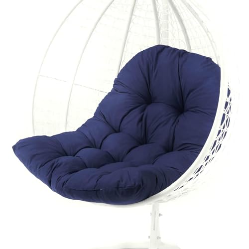 Kissen Für Eierstuhl, 120 * 80cm Hängesessel Kissen, Auflage Für Polyrattan/Rattan Hängeschaukel, Wasserdicht Und UV-beständig Sitzauflage Für Hängekorb -Runde Sitzkissen/Rückenkissen Für Hängesitz