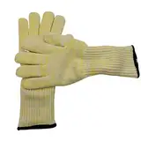 2 Stück Hitzeschutz-Handschuh, Handschuh, Hitzeschutz für Grill, Kamin, Ofen Backofen bis 250° Stulpe lang