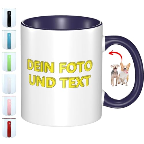 FEICANSEN Personalisable Mug with own photo print Photo Motive mug Advertising Company mug with logo Customised Gifts (Marine)