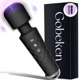 Gobeken Vibrator Vibration für frauen, Dildo mit 10 Vibrationsintensitäten, Sex spielzeug für die frau paare 20 Vibrationsfrequenzen, Vibratorensets für frauen klitoris Massagestab, Massage Schwarz