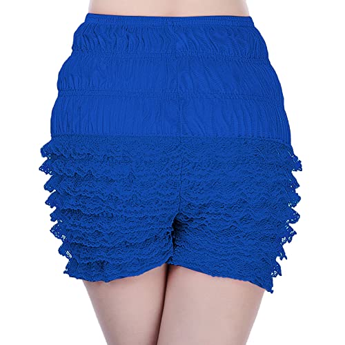 trumpfhosen Damen Damen Lolita Style Solid Lace Leggings Shorts Sexy Multi Layer Lace Splice Bloomers Hose Hosen Damen Baggy