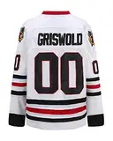 oldtimetown Griswold #00 Film-Hockeytrikots, genähte Buchstaben und Zahlen S-XXXL, 00#white, L