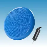 ZZTTLE Kinder Erwachsene Balancekissen Ballsitzkissen mit Luftpumpe, Durchmesser 33cm Balance Training Yoga Matte Massage Board Physiokissen für Core, Koordination, Fitness Rückentraining Pad (Blau)