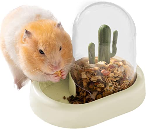 Automatischer Futterspender Hamster, Automatischer Futterautomat Automatic Feeder Hamster Für Hamster, Vögel, Tauben, Papageien, Mini-Igel (Gelb)