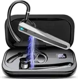 Atheewon V5.3 Bluetooth Headset, Headset Kabellos Freisprech mit ENC Dual Geräuschunterdrückung Mic, 120 Std Spielzeit In-Ear mit LED-Ladebox, Bluetooth Ohrhörer für Handy/Trucker Fahrer/Geschäft