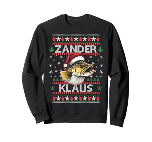 Zander Klaus I Lustiges Zanderangler Angler Angeln Raubfisch Sweatshirt