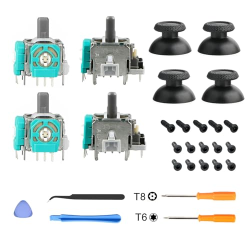 Analoger Thumbstick-Joystick-Ersatz für Xbox One/Serie S/X, Stick-Drift-Reparatur-Set mit Schrauben, T6-T8-Schraubendreher für Xbox-Controller-Umbau, Zubehörteile